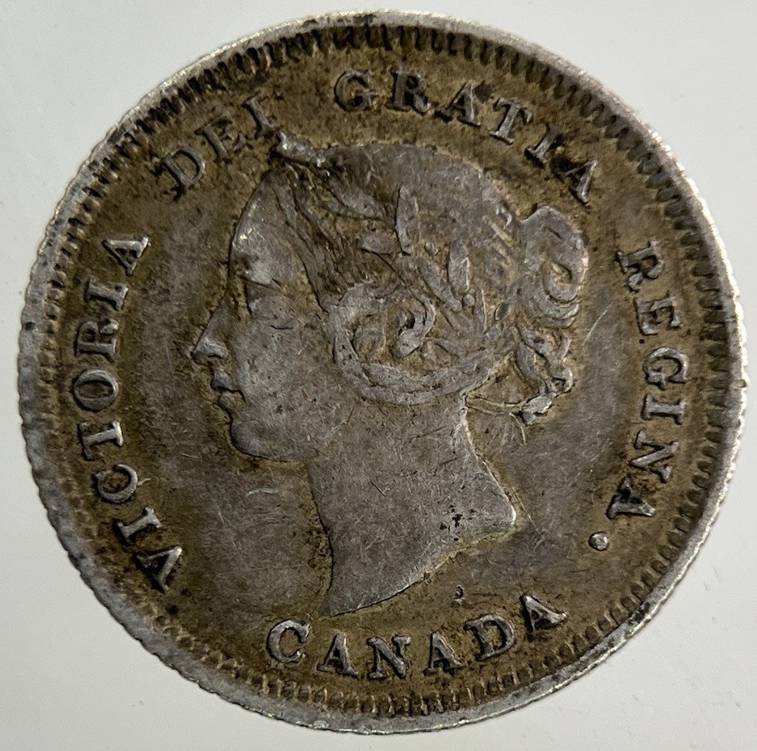 1881 - H Canada 5 Cents Silver Coin | Fine Collectable Grade
