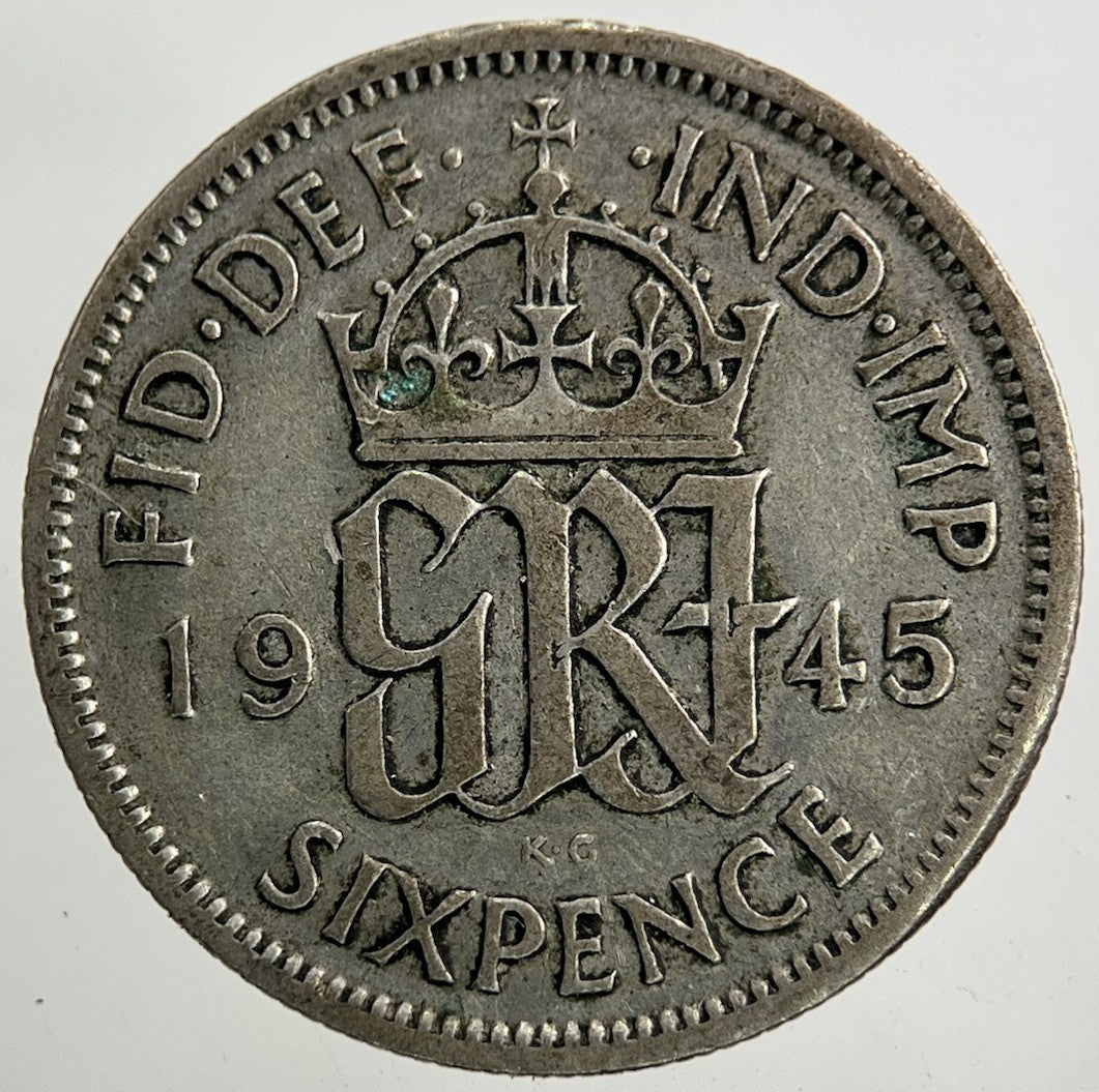 1945 George VI Sixpence Silver Coin | Collectable Grade
