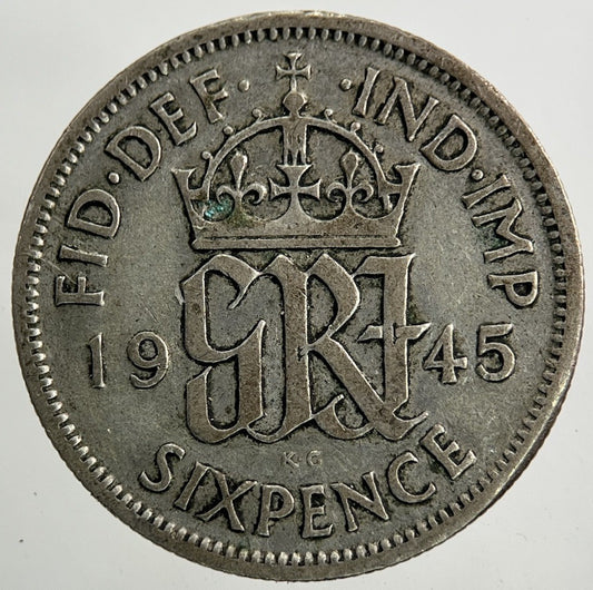 1945 George VI Sixpence Silver Coin | Collectable Grade