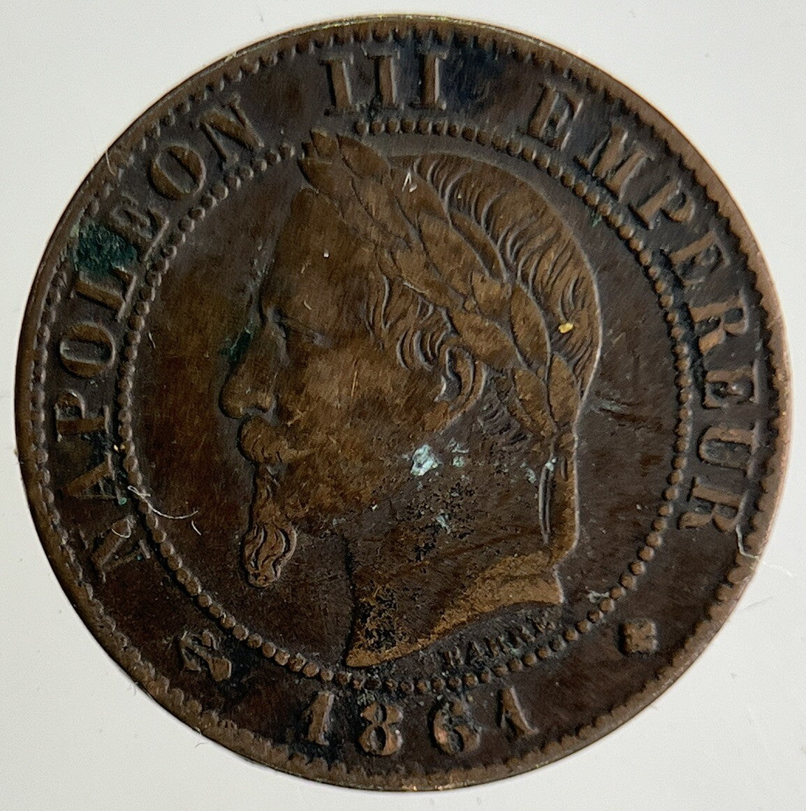 1861 France 1 Un Centime Coin | Very High Grade