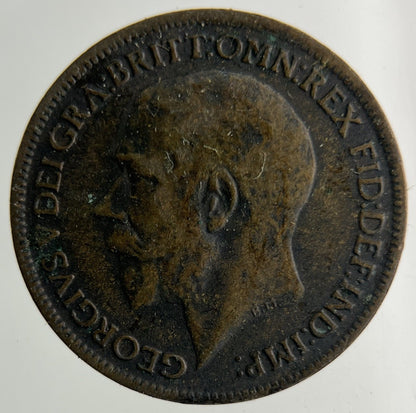 1916 George V Farthing Coin | Fine Collectable Grade