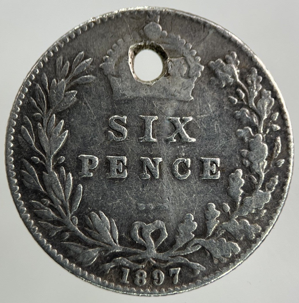 1897 Victoria Sixpence Silver Coin | Collectable Grade