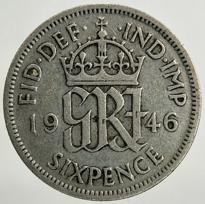 1946 George VI Sixpence Silver Coin | Collectable Grade