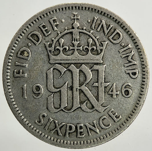 1946 George VI Sixpence Silver Coin | Collectable Grade