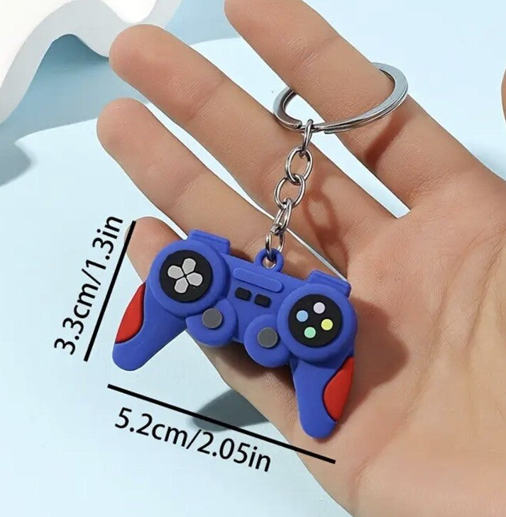 Black Video Game Controller Shaped Keyring Premium Keychain Gift UK