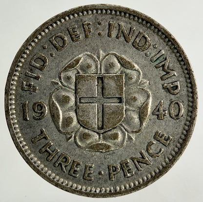 1940 George VI Threepence Silver Coin | Collectable Grade