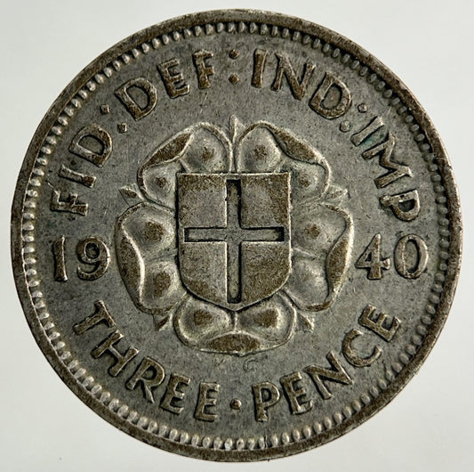 1940 George VI Threepence Silver Coin | Collectable Grade