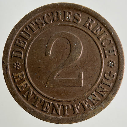 1923 Germany 2 Pfennig Coin | Fine Collectable Grade
