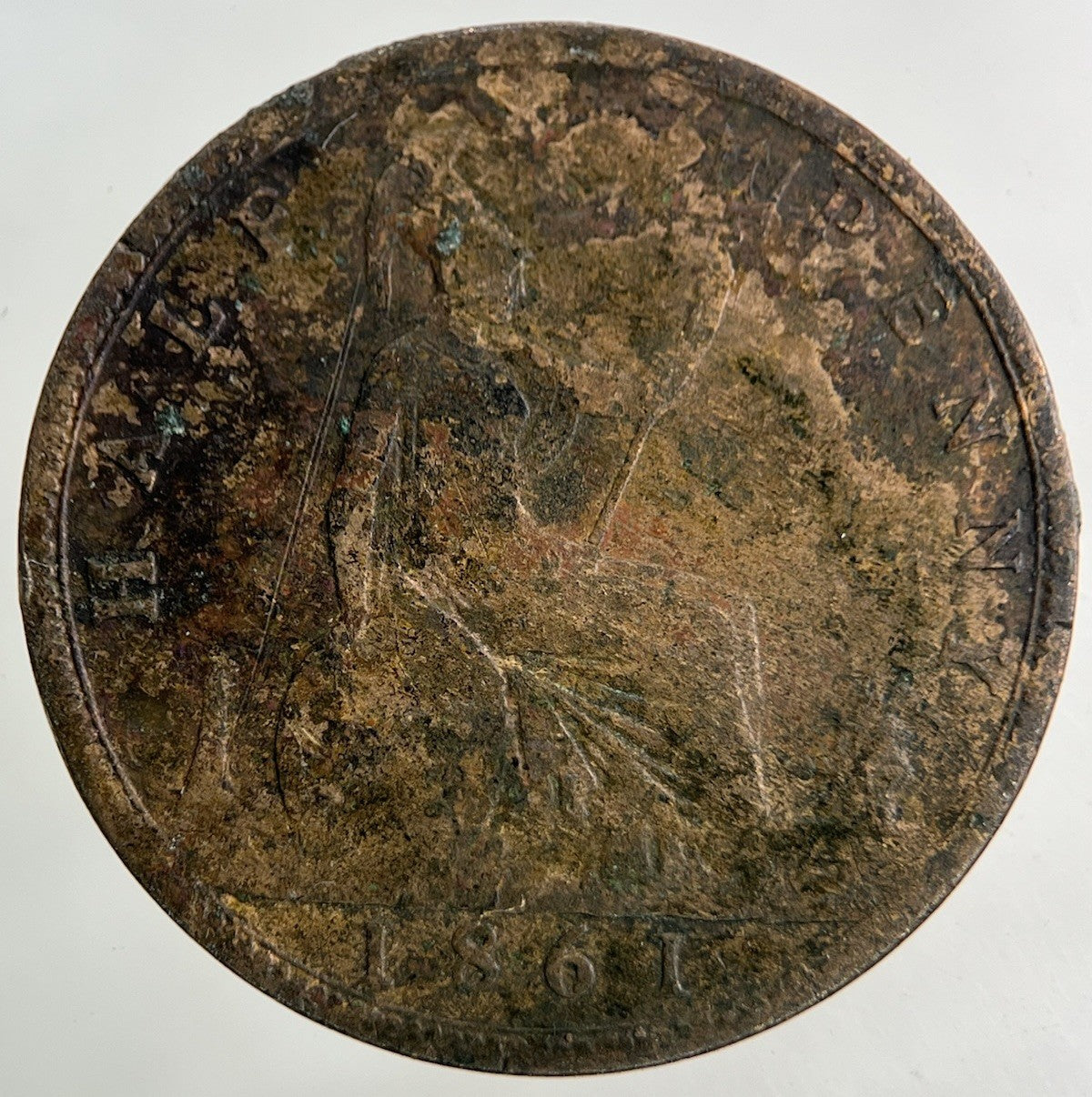 1861 Victoria Half - Penny Coin | Collectable Grade