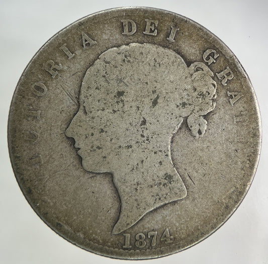 1874 Victoria Half - Crown Silver Coin | Collectable Grade