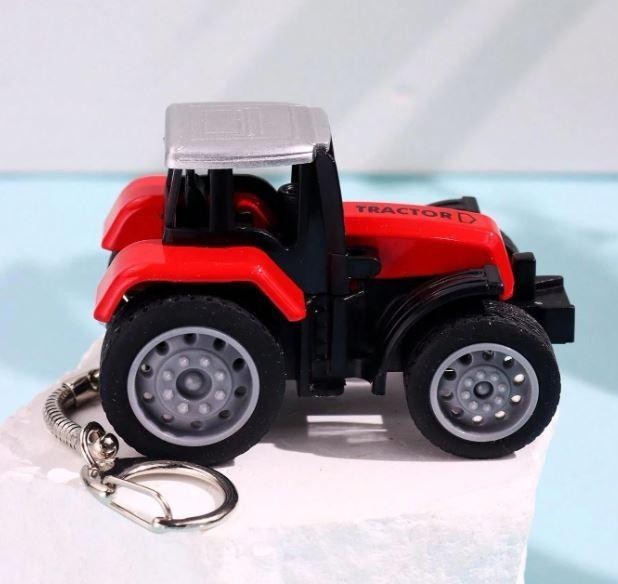 Mini Metal Red Farming Tractor Keyring Premium Keychain Gift UK