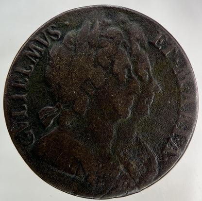 1694 William III 3rd & Mary Half - Penny Coin | Fine Collectable Grade