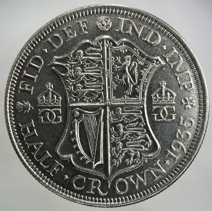 1935 George V Half - Crown Silver Coin | Very High Grade