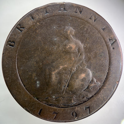 1797 George III 3rd Cartwheel Two - pence Coin | Collectable Grade