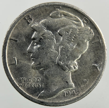 1942 US USA Mercury Dime Silver Coin | Collectable Grade