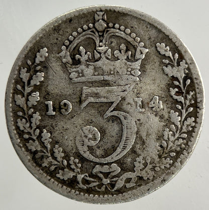 1914 George V Threepence Silver Coin | Collectable Grade