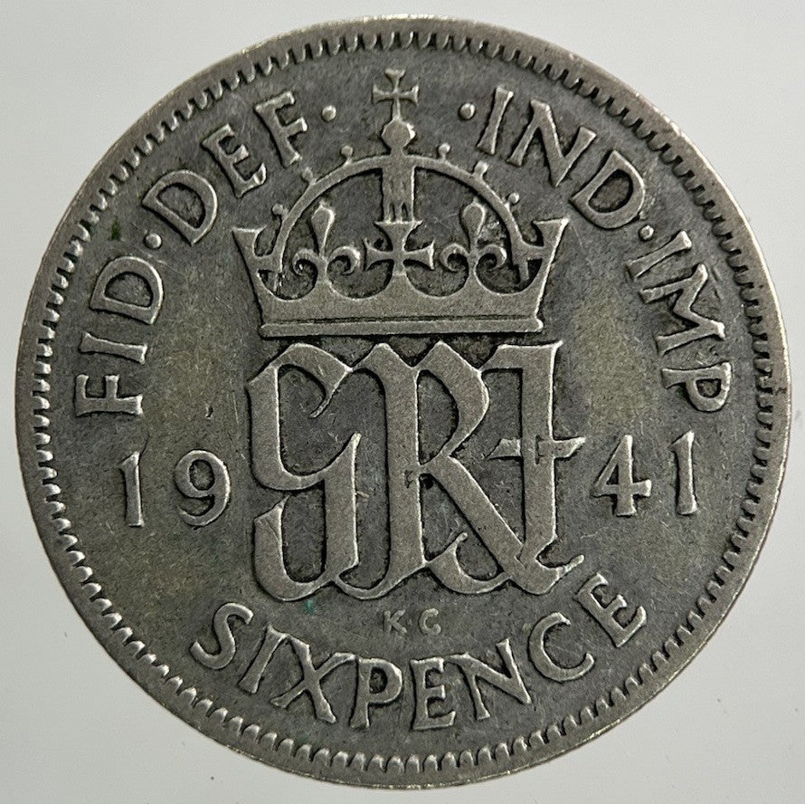 1941 George VI Sixpence Silver Coin | Collectable Grade