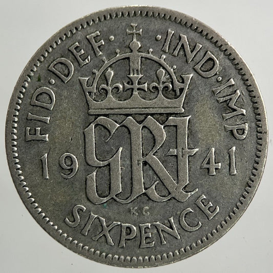 1941 George VI Sixpence Silver Coin | Collectable Grade