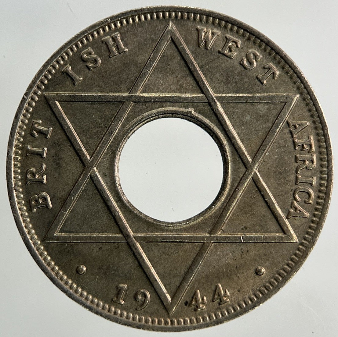 1944 West Africa 1/10 One Tenth Of A Penny Coin | Very Fine Grade
