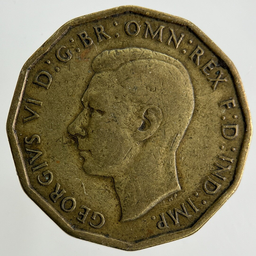 1943 George VI Brass Threepence Coin | Fine Collectable Grade