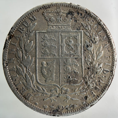 1883 Victoria Half - Crown Silver Coin | Fine Collectable Grade