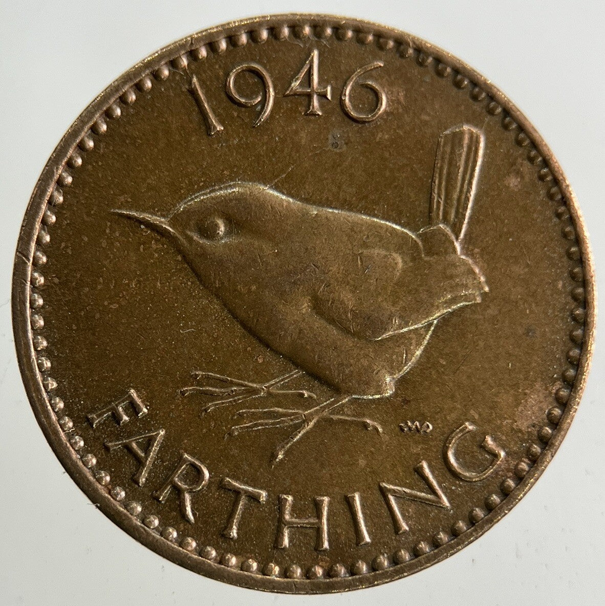 1946 George VI Wren Farthing Coin | Very High Grade