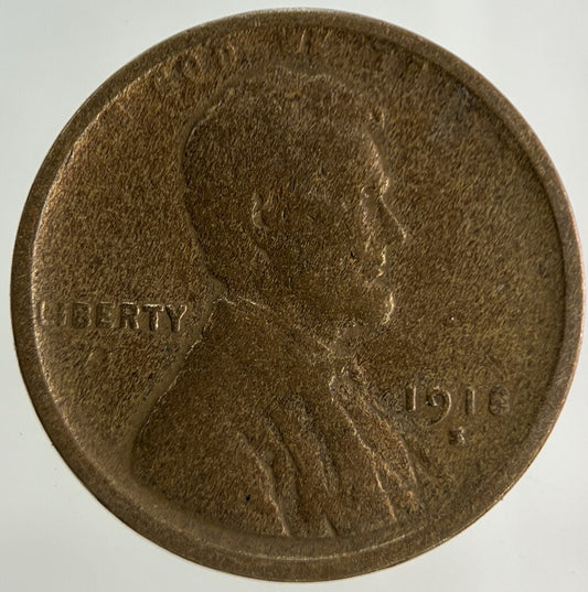 1918 - S US USA Wheat Cent Coin | Collectable Grade