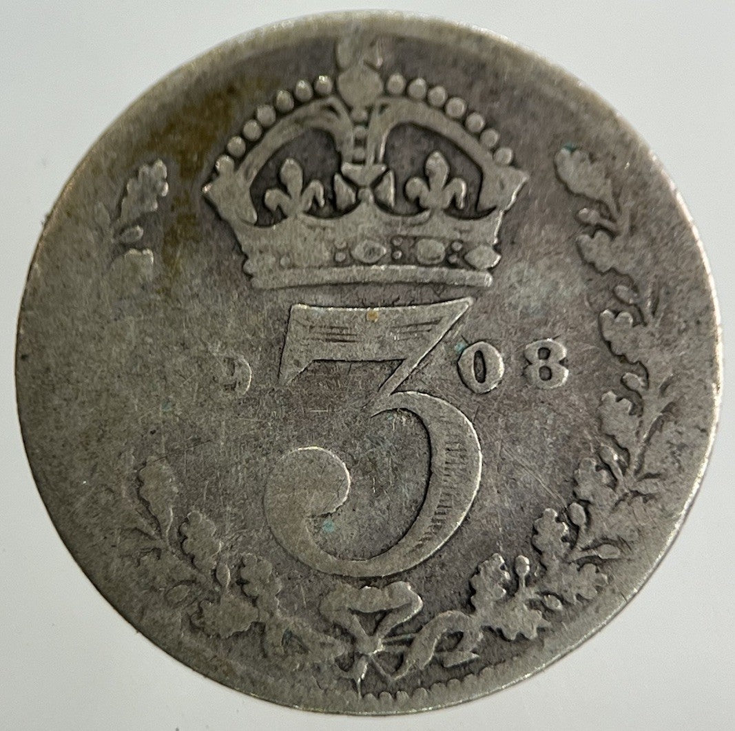 1908 Edward VII Threepence Silver Coin | Collectable Grade