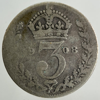 1908 Edward VII Threepence Silver Coin | Collectable Grade