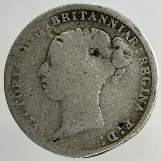 1885 Victoria Threepence Silver Coin | Fair Grade