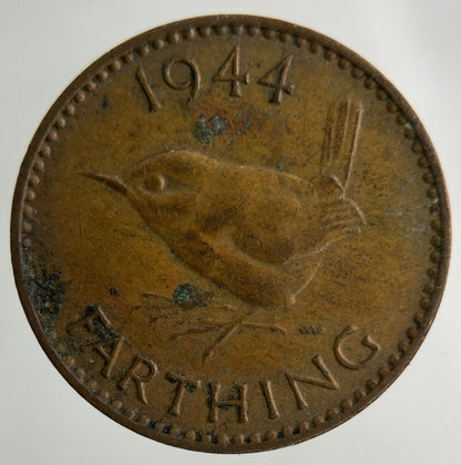 1944 George VI Wren Farthing Coin | Collectable Grade