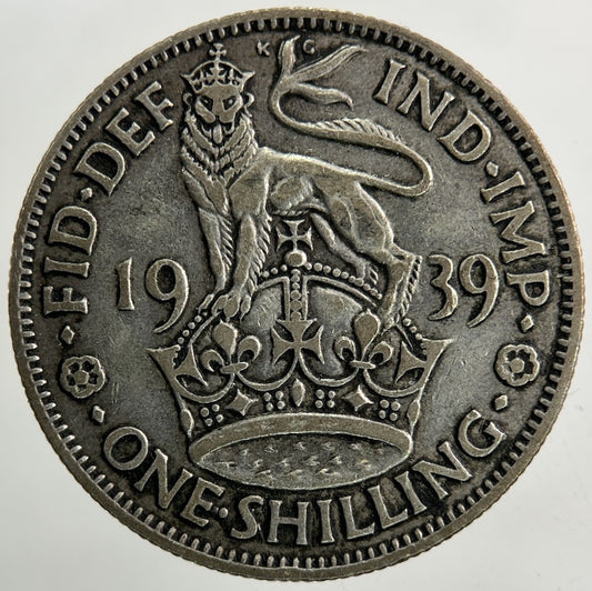1939 George VI Shilling Silver Coin | Fine Collectable Grade