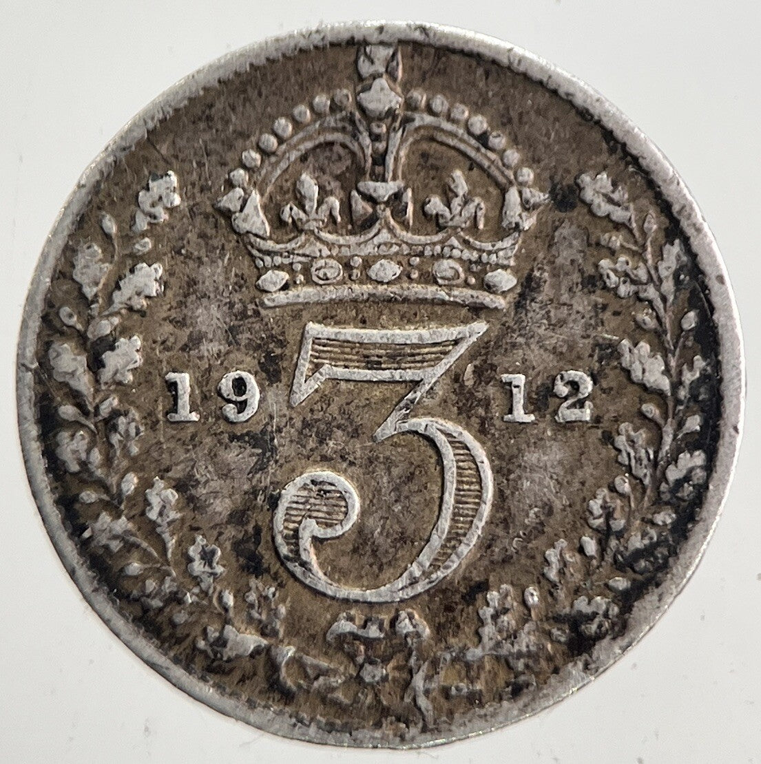 1912 George V Threepence Silver Coin | Very High Grade