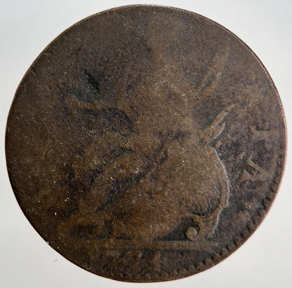 1774 George III Half - Penny | British Coin | Worn Grade | a1812