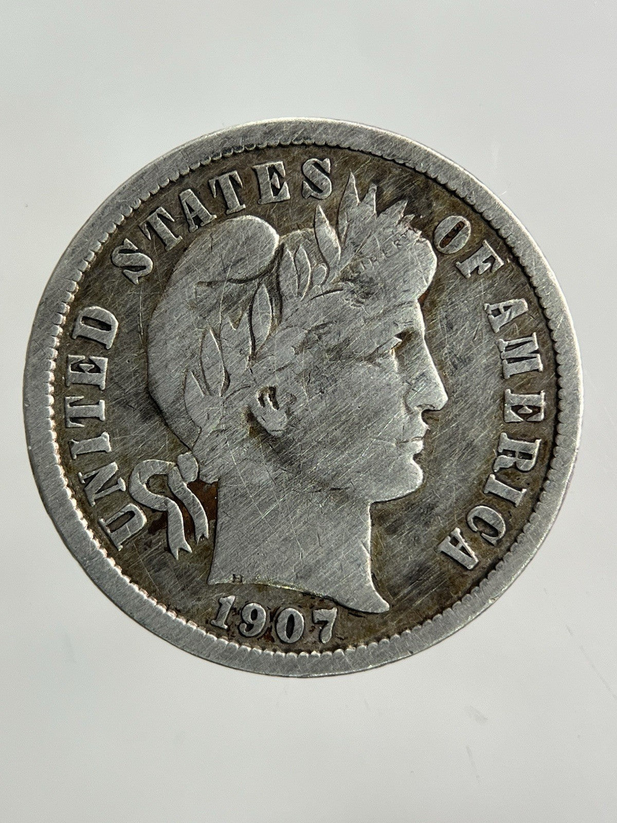 1907 US USA Dime Silver Coin | Fine Collectable Grade