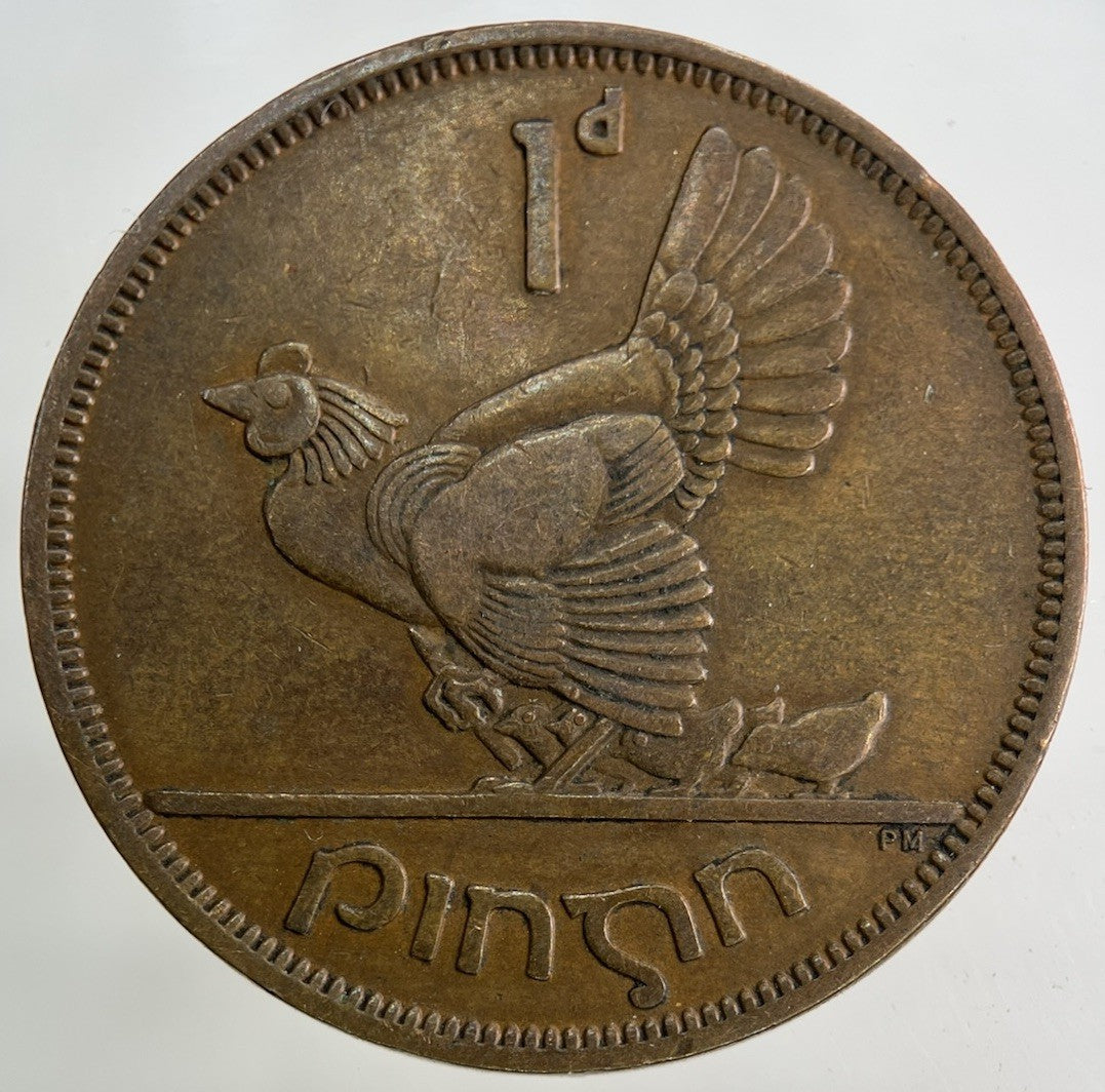 1950 Irish Ireland One Penny Coin | Fine Collectable Grade