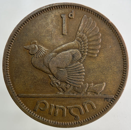 1950 Irish Ireland One Penny Coin | Fine Collectable Grade