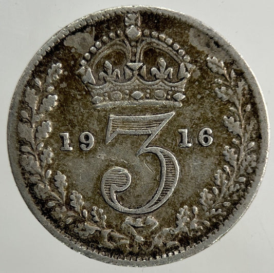 1916 George V Threepence Silver Coin | Fine Collectable Grade