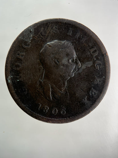 1806 George III 3rd Half - Penny Coin | Collectable Grade