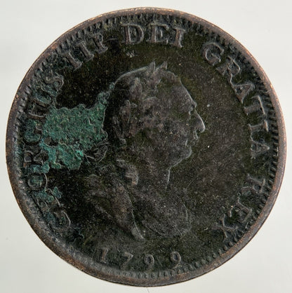 1799 George III 3rd Farthing Coin | Collectable Grade