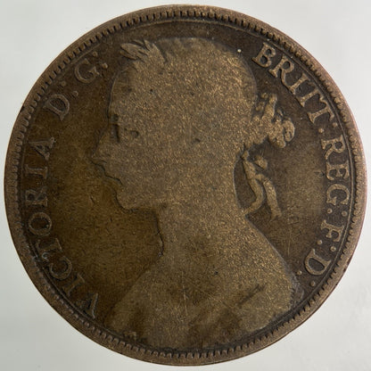 1891 Victoria One Penny Coin | Collectable Grade