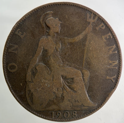 1908 Edward VII One Penny Coin | Collectable Grade