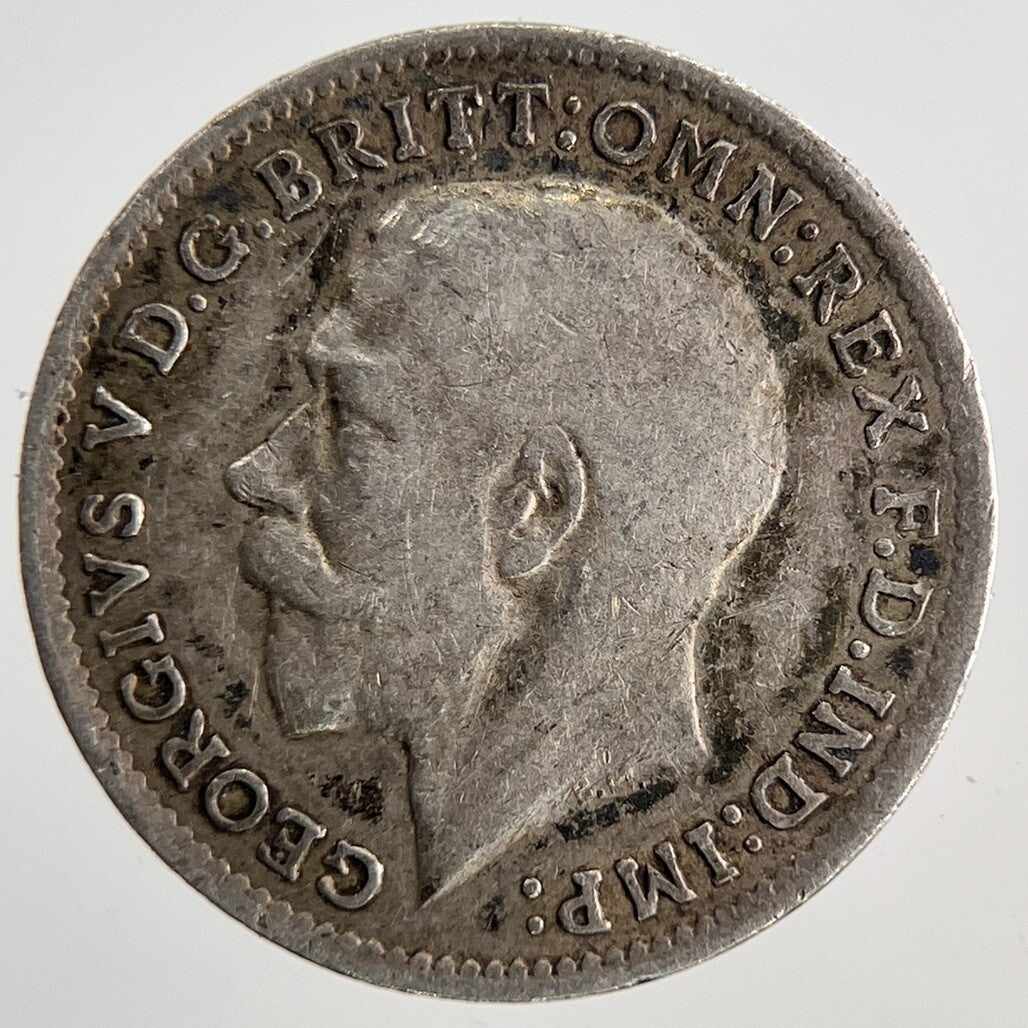 1917 George V Threepence Silver Coin | Fine Collectable Grade | a6933