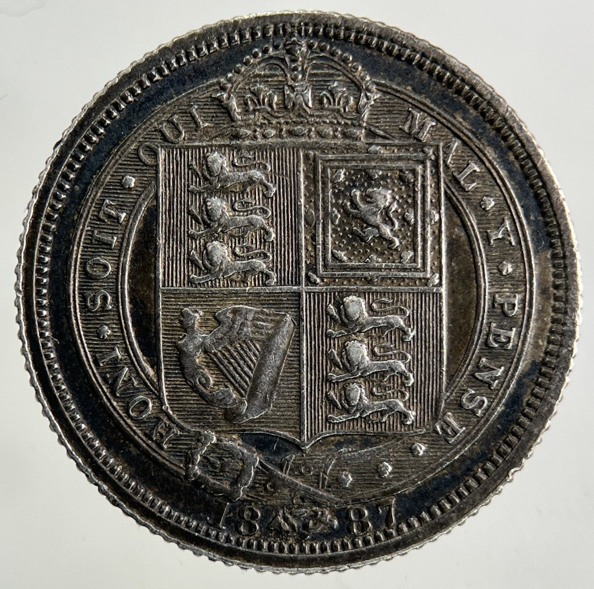 1887 Victoria Sixpence Silver Coin | Very High Grade