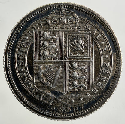 1887 Victoria Sixpence Silver Coin | Very High Grade