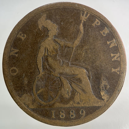 1889 Victoria One Penny Coin | Collectable Grade