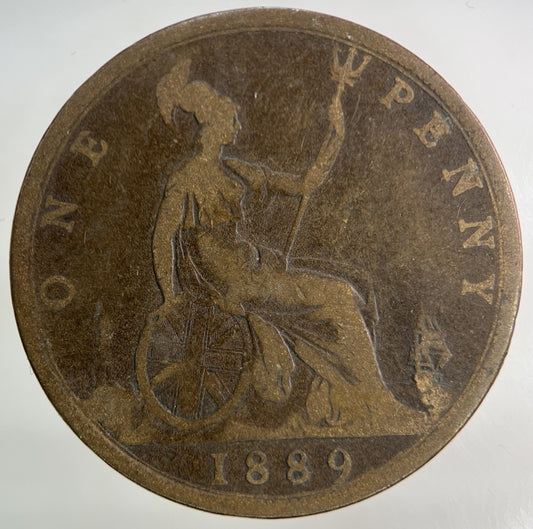 1889 Victoria One Penny Coin | Collectable Grade