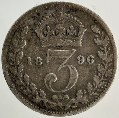 1896 Victoria Threepence Silver Coin | Collectable Grade