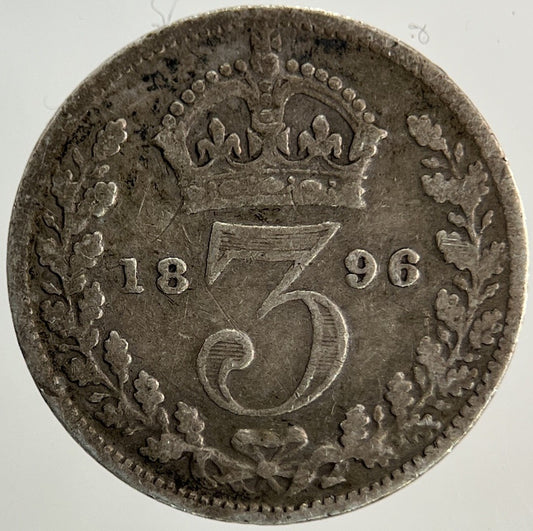 1896 Victoria Threepence Silver Coin | Collectable Grade