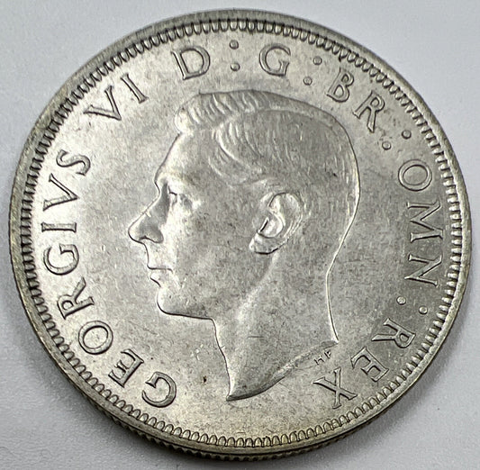 1944 George VI Half - Crown | British Silver Coin | Very Fine Grade | a1062